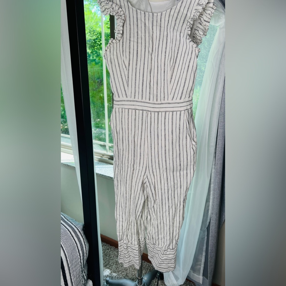English Factory Monochrome Striped Jumpsuit